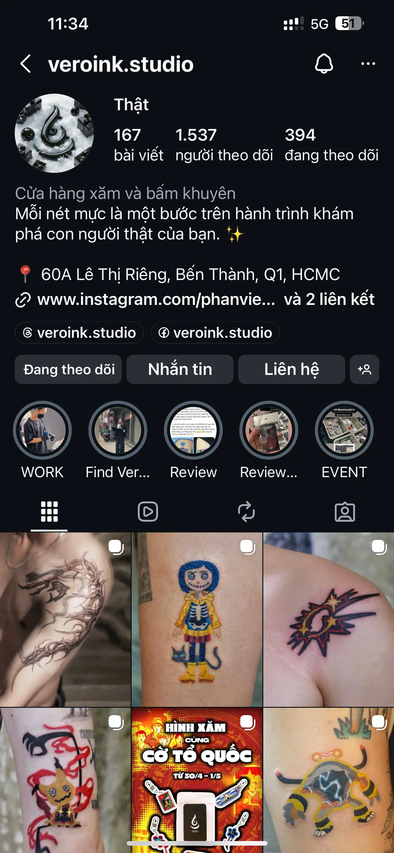 Instagram: Vero Ink